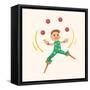 Circus Theme Juggler Elements-notkoo-Framed Stretched Canvas