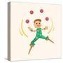 Circus Theme Juggler Elements-notkoo-Stretched Canvas