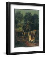 Circus under Trees, 1912-Amandus Faure-Framed Premium Giclee Print