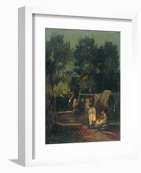 Circus under Trees, 1912-Amandus Faure-Framed Premium Giclee Print