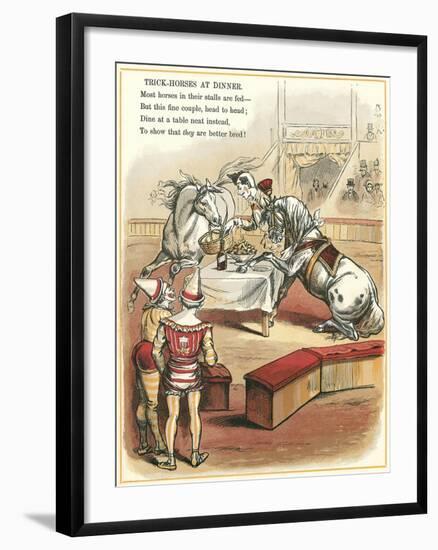 Circus Visit, Trick Horses-null-Framed Art Print