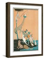 Circus Washed Up on Desert Isle-null-Framed Art Print