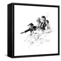 Circus-Norman Rockwell-Framed Stretched Canvas