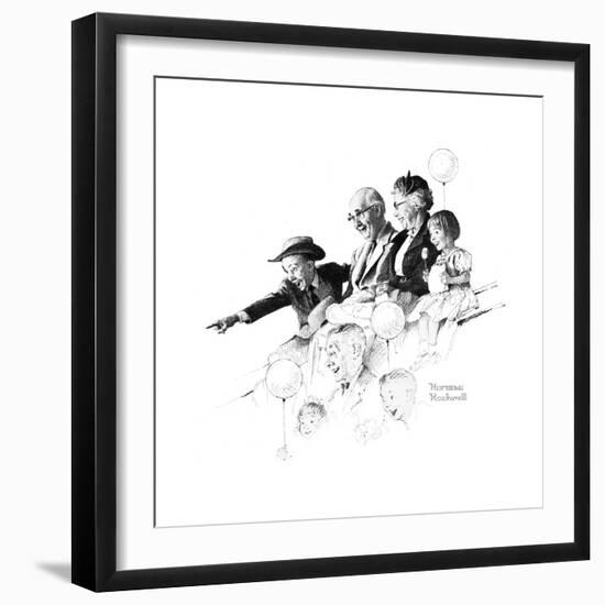 Circus-Norman Rockwell-Framed Giclee Print