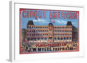 Cirque Américain - Place Du Chateau D'Eau-null-Framed Giclee Print