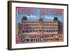 Cirque Américain - Place Du Chateau D'Eau-null-Framed Giclee Print