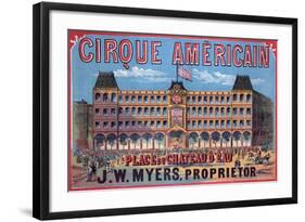 Cirque Américain - Place Du Chateau D'Eau-null-Framed Giclee Print