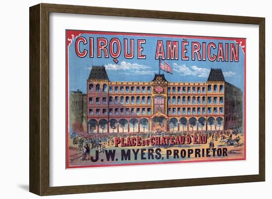 Cirque Américain - Place Du Chateau D'Eau-null-Framed Giclee Print