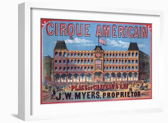 Cirque Américain - Place Du Chateau D'Eau-null-Framed Giclee Print