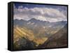 Cirque De Gavarnie from Pic De Tantes, Pyrenees Mountains, Haute-Pyrenees, Midi-Pyrenees, France-David Hughes-Framed Stretched Canvas