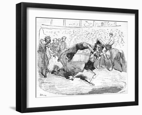 Cirque Napoleon Clowns-Gustave Doré-Framed Art Print