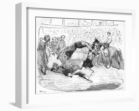 Cirque Napoleon Clowns-Gustave Doré-Framed Art Print