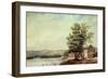Cirro Cumulus - Houses on a Tobacco Plantation, Virginia, C.1830-40-George Harvey-Framed Giclee Print