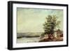 Cirro Cumulus - Houses on a Tobacco Plantation, Virginia, C.1830-40-George Harvey-Framed Giclee Print