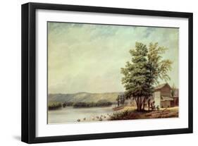 Cirro Cumulus - Houses on a Tobacco Plantation, Virginia, C.1830-40-George Harvey-Framed Giclee Print