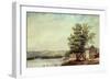 Cirro Cumulus - Houses on a Tobacco Plantation, Virginia, C.1830-40-George Harvey-Framed Giclee Print