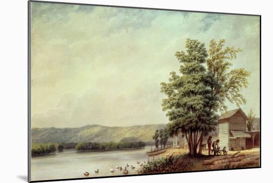 Cirro Cumulus - Houses on a Tobacco Plantation, Virginia, C.1830-40-George Harvey-Mounted Giclee Print
