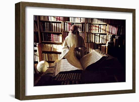 Cistercian Monastery, Notre Dame De Melleray, Library-null-Framed Photographic Print