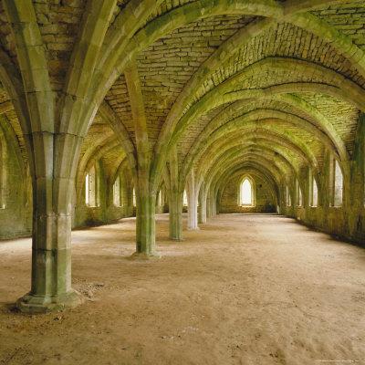 'Cistercian Refectory, Fountains Abbey, Yorkshire, England' Photographic Print Michael Jenner
