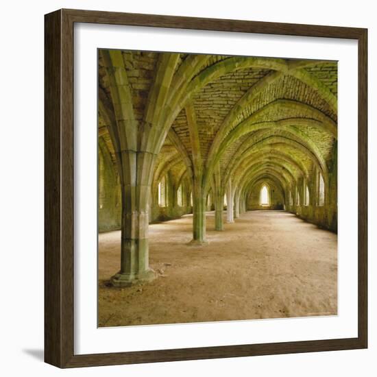 Cistercian Refectory, Fountains Abbey, Yorkshire, England-Michael Jenner-Framed Photographic Print