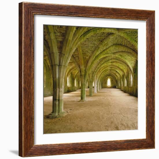 Cistercian Refectory, Fountains Abbey, Yorkshire, England-Michael Jenner-Framed Photographic Print