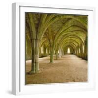 Cistercian Refectory, Fountains Abbey, Yorkshire, England-Michael Jenner-Framed Photographic Print