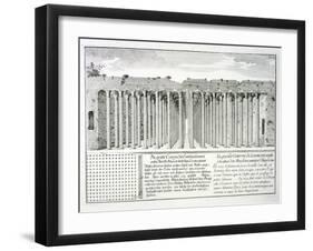 Cistern Beneath the Hippodrome, Constantinople, Turkey, from Entwurf Einer Historischen Architektur-Johann Bernhard Fischer Von Erlach-Framed Giclee Print