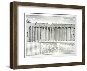 Cistern Beneath the Hippodrome, Constantinople, Turkey, from Entwurf Einer Historischen Architektur-Johann Bernhard Fischer Von Erlach-Framed Giclee Print