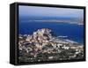 Citadel and Calvi, Corsica, France, Mediterranean, Europe-Yadid Levy-Framed Stretched Canvas