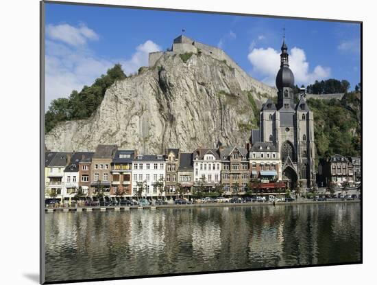 Citadel and Collegiate Church on River Meuse, Dinant, Wallonia, Belgium-Stuart Black-Mounted Photographic Print