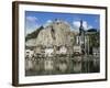 Citadel and Collegiate Church on River Meuse, Dinant, Wallonia, Belgium-Stuart Black-Framed Photographic Print