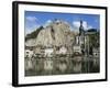 Citadel and Collegiate Church on River Meuse, Dinant, Wallonia, Belgium-Stuart Black-Framed Photographic Print