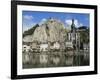 Citadel and Collegiate Church on River Meuse, Dinant, Wallonia, Belgium-Stuart Black-Framed Photographic Print