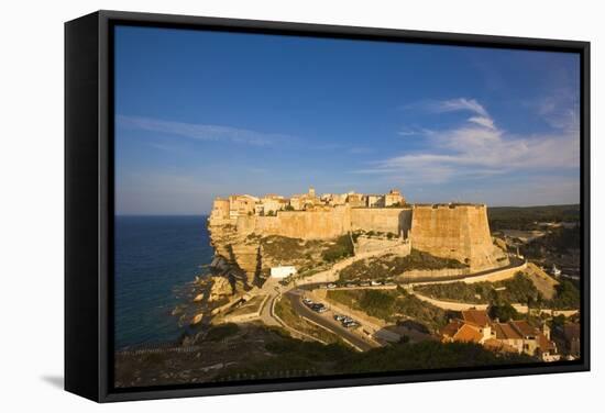 Citadel and High Town, Boniface, Corsica, France-Massimo Borchi-Framed Stretched Canvas