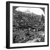 Citadel and Mohammed Ali Mosque Beyond Bab-El-Wezir Cemetery, Cairo, Egypt, 1905-Underwood & Underwood-Framed Photographic Print