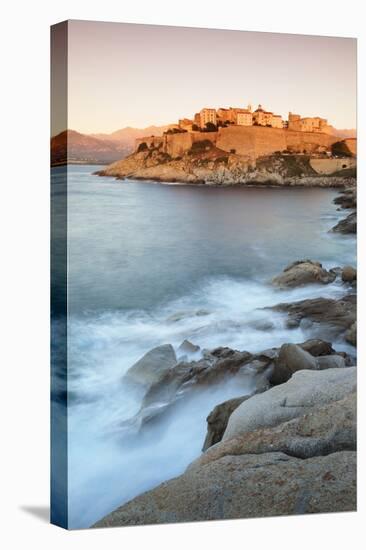 Citadel at Sunset, Calvi, Balagne, Corsica, France, Mediterranean, Europe-Markus Lange-Stretched Canvas