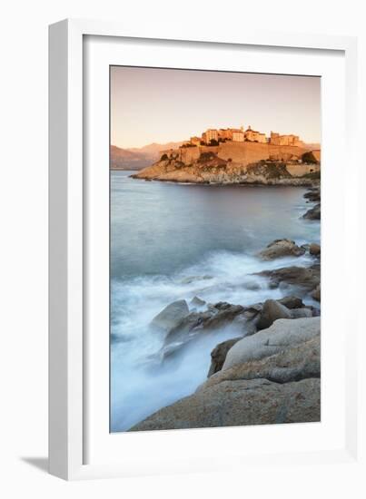 Citadel at Sunset, Calvi, Balagne, Corsica, France, Mediterranean, Europe-Markus Lange-Framed Photographic Print