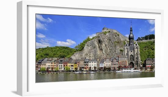 Citadel of Dinant on Meuse River, Dinant, Province of Namur, Wallonia, Belgium, Europe-Hans-Peter Merten-Framed Photographic Print