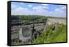 Citadel of Dinant on Meuse River, Dinant, Province of Namur, Wallonia, Belgium, Europe-Hans-Peter Merten-Framed Stretched Canvas