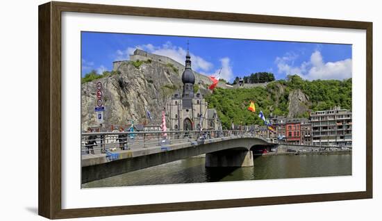 Citadel of Dinant on Meuse River, Dinant, Province of Namur, Wallonia, Belgium, Europe-Hans-Peter Merten-Framed Photographic Print