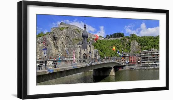 Citadel of Dinant on Meuse River, Dinant, Province of Namur, Wallonia, Belgium, Europe-Hans-Peter Merten-Framed Photographic Print