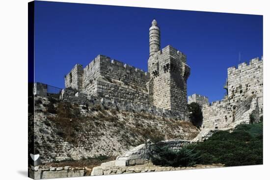 Citadel of Jerusalem or Tower of David-null-Stretched Canvas