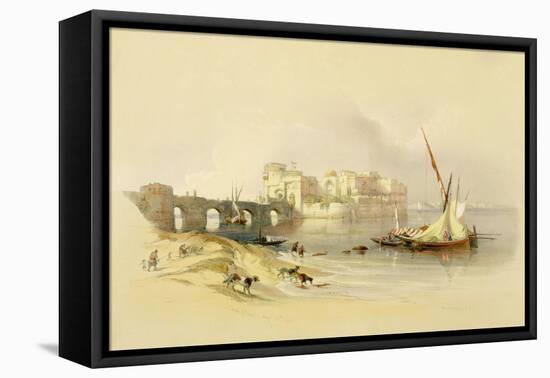 Citadel of Sidon, 1839, Plate 76 from Volume II of The Holy Land, Engraved by Louis Haghe-David Roberts-Framed Stretched Canvas