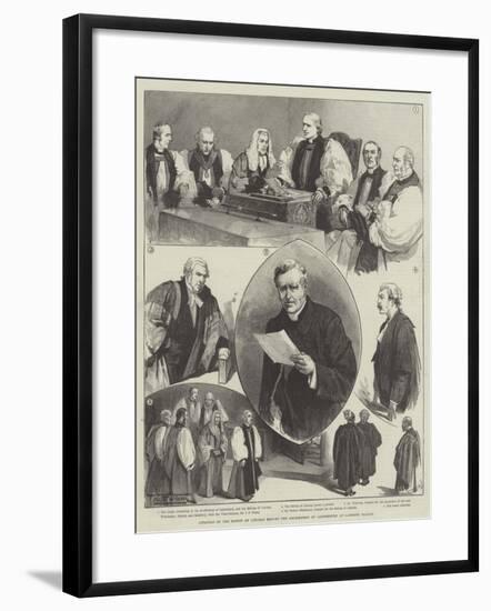 Citation of the Bishop of Lincoln before the Archbishop of Canterbury at Lambeth Palace-Thomas Walter Wilson-Framed Giclee Print