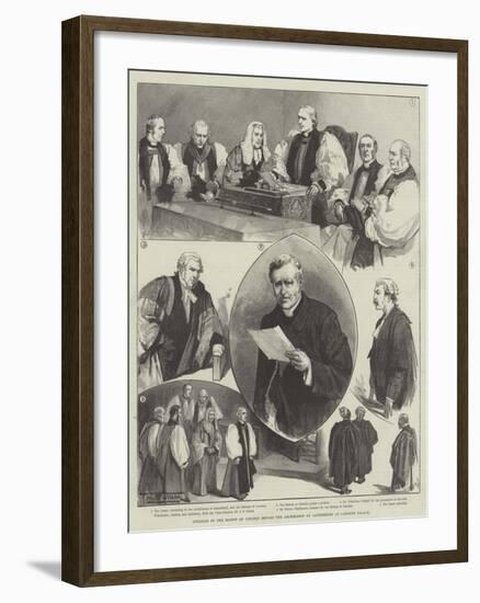 Citation of the Bishop of Lincoln before the Archbishop of Canterbury at Lambeth Palace-Thomas Walter Wilson-Framed Giclee Print