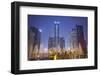 Citic Plaza at Dusk, Tianhe, Guangzhou, Guangdong, China, Asia-Ian Trower-Framed Photographic Print