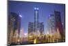 Citic Plaza at Dusk, Tianhe, Guangzhou, Guangdong, China, Asia-Ian Trower-Mounted Photographic Print