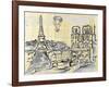 Cities II-Margaret Ferry-Framed Art Print