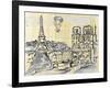 Cities II-Margaret Ferry-Framed Art Print