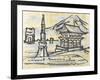 Cities IV-Margaret Ferry-Framed Art Print